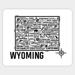 Wyoming Map Sticker